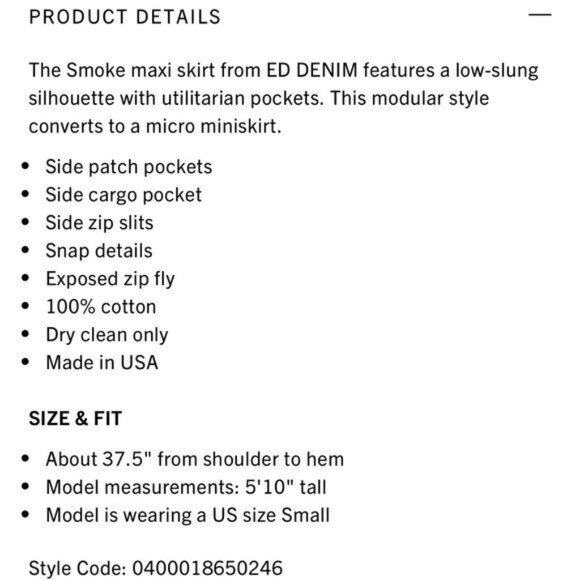 EB Denim Modular Denim Cargo Skirt in Midnight - Picture 13 of 13